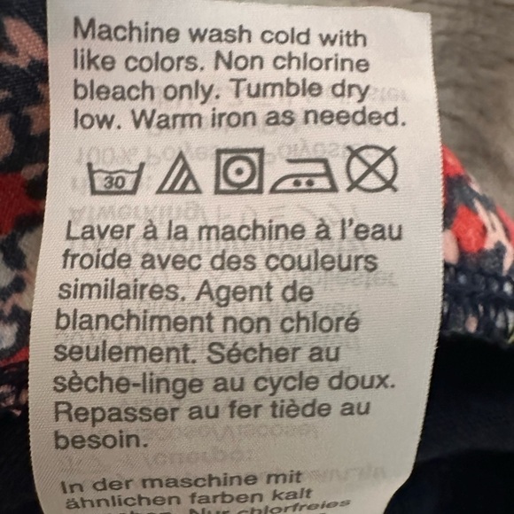 J. Crew Tank Top Navy Blue Floral Trim - Picture 3 of 7